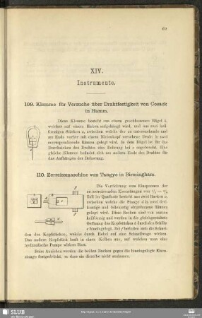 XIV. Instrumente