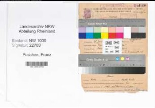 Entnazifizierung Franz Paschen, geb. 25.01.1911 (Kriminalassistent)