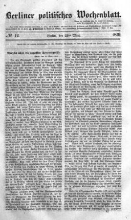No 12, 23. März 1839