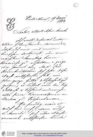 Einzelbrief von Hess, Edmund an Spoerri, Anna