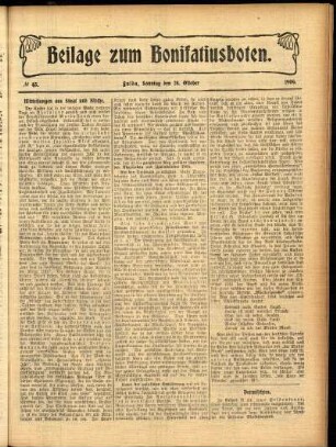 Zweite Ausgabe vom Sonntag, den 28. Oktober 1906.