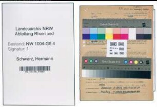Entnazifizierung Hermann Schwarz , geb. 07.05.1909 (Schlosser)