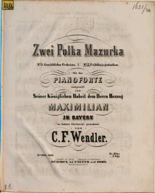 Zwei Polka-Mazurka für das Pianoforte, 2. Frühlingsgedanken