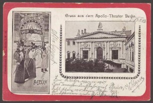 Ansichtskarte Apollo-Theater, Außenansicht, Friedrichstraße