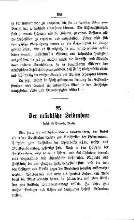Der märkische Seidenbau