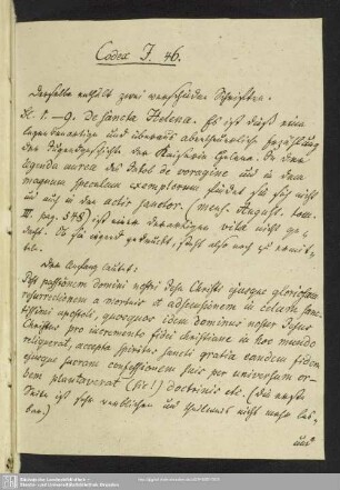 Handschriftenbeschreibung von Carl Adolf Herschel
