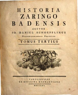 Historia Zaringo Badensis, 3