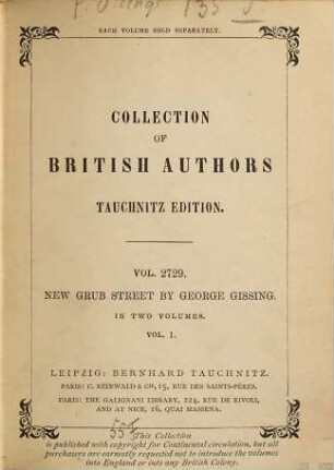 New grub street : a novel, 1