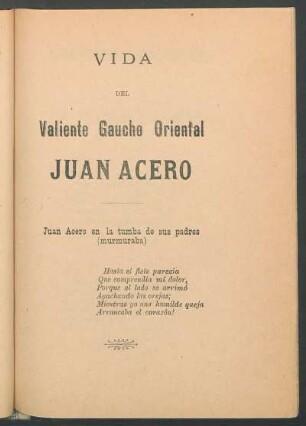 Juan Acero en la tumba de sus padres (murmuraba)