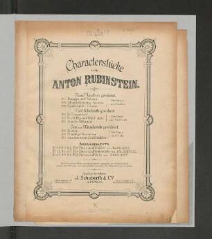 No. 9: 3 morceaux : pour piano & violon ; (Characterstücke) ; op. 11