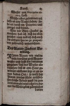 Des Alaun- Zuckers Bereitung. - Wie der Salmey bereitet wird.