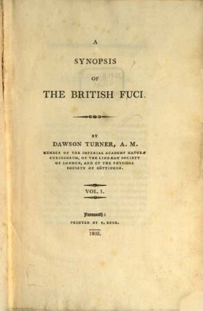 A Synopsis of the british Fuci