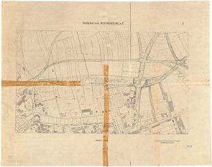 Fischer, Theodor; Rothenburg ob der Tauber; Generalbaulinienplan - Stadtplan