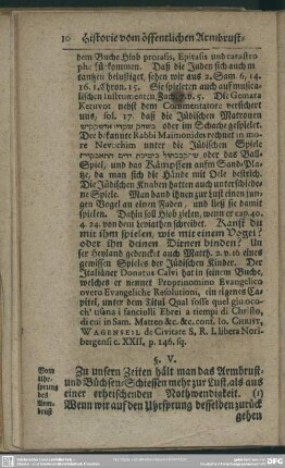 §. V. Vom Uhrsprung des Armbrust und Büchsen-Schiessen