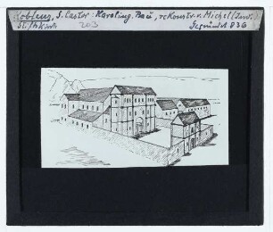 Koblenz, St. Kastor : Perspektivansicht, Rekonstruktion