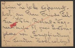 Brief an B. Schott's Söhne : 15.09.1913