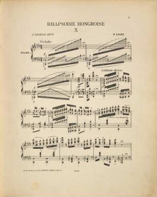 Rhapsodies hongroises : pour le piano. 10, Preludio