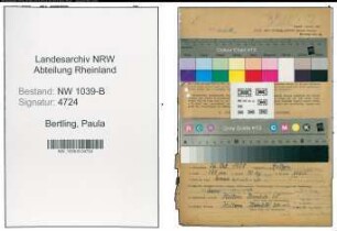 Entnazifizierung Paula Bertling , geb. 26.10.1908 (Lehrerin)