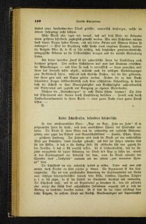 Ueber Schulstrafen, besonders körperliche