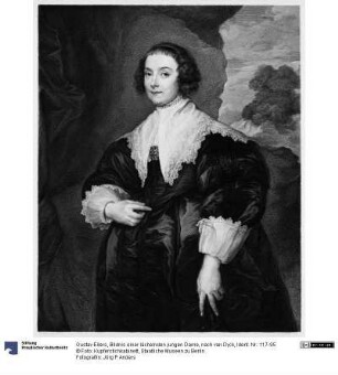 Bildnis einer lächelnden jungen Dame, nach van Dyck