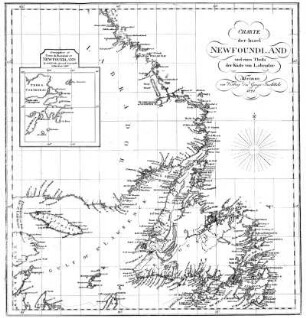 Charte der Insel Newfoundland und eines Theils der Küste von Labrador