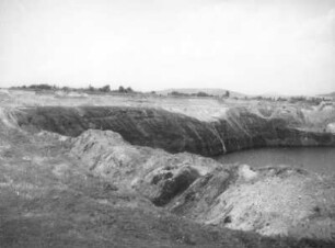 Zittauer Becken, Braunkohlentagebau Olbersdorf. Zustand nach zweijähriger Stilllegung (abgesoffen)