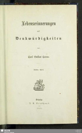 3: Lebenserinnerungen und Denkwürdigkeiten