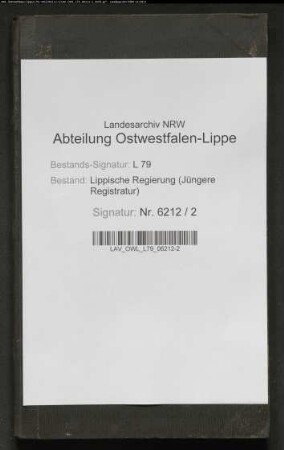 Vorstellungslisten des Aushebungsbezirks Lemgo, Band 2