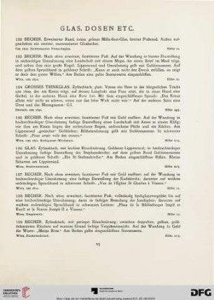 Glas, Dosen (Nr. 122-172)