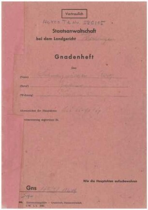 Wagner, Georg, Oberpostinspektor, Sulz: Gnadenheft Adolf Schwarzwälder Gns 132/48