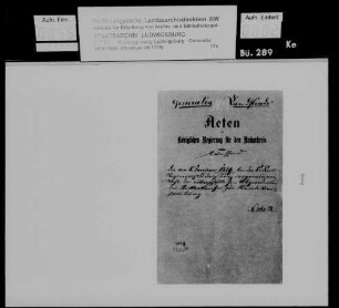 Wahl der ritterschaftlichen Abgeordneten des Neckarkreises für den Landtag 1889