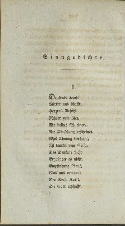 Sinngedichte.