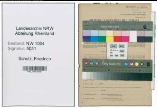 Entnazifizierung Friedrich Schulz , geb. 14.11.1900 (Fahrer)