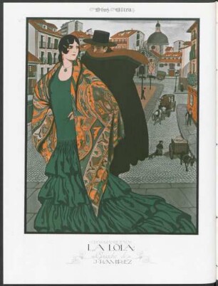 Tipos madrileños - "La lola", gouache