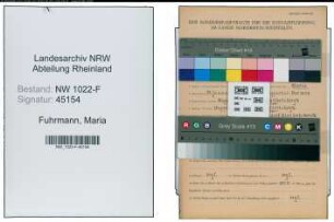 Entnazifizierung Maria Fuhrmann , geb. 24.01.1897 ()