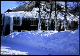 Hinterzarten: Eiszapfen am alten Schwarzwaldhof, Hotel Adler