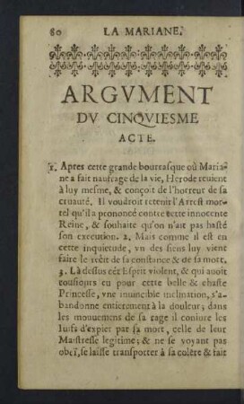 Argument du Cinquiesme Acte.