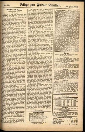Zweite Ausgabe vom Samstag, den 26. Juni 1880.