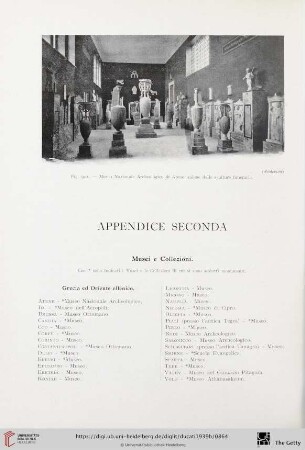 Appendice seconda: Musei e Collezioni