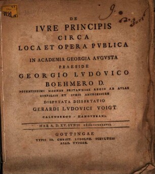 De iure principis circa loca et opera publica