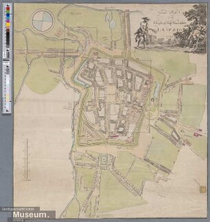 Grund Riss der Churfürstl. Sächs. Handelstadt LEIPZIG 1799.