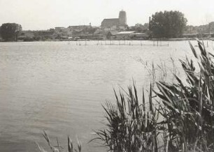 Wolgast. Stadtansicht über die Peene