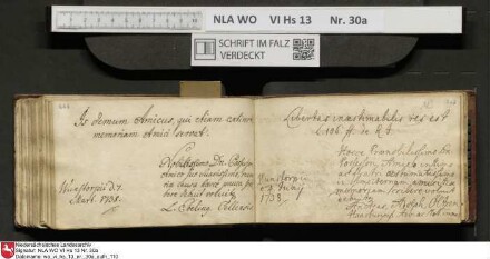 Stammbuch des U. J. Schrader aus Hannover