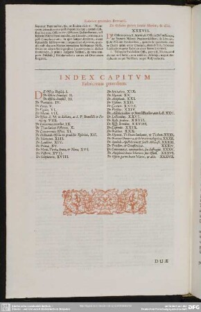 Index Capitum Rubricarum generalium