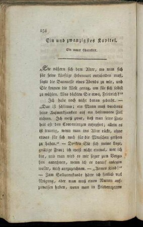 Ein und zwanzigstes Kapitel. Ein neuer Charakter.