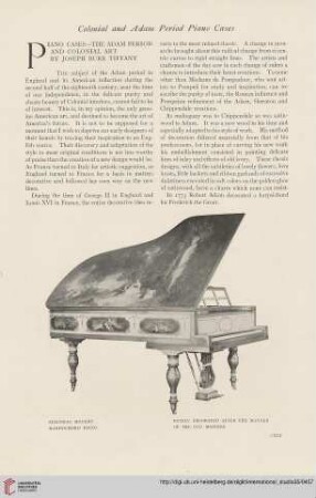 35.1908 = Nr. 140: Piano cases : the adam period and colonial art
