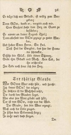 Der thätige Glaube