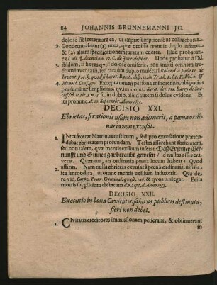 Decisio XXI. - XL.