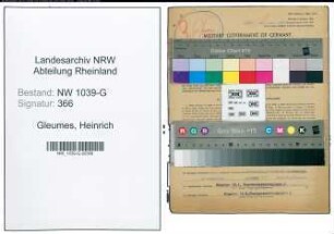 Entnazifizierung Heinrich Gleumes , geb. 06.02.1897 (Domkapitular)