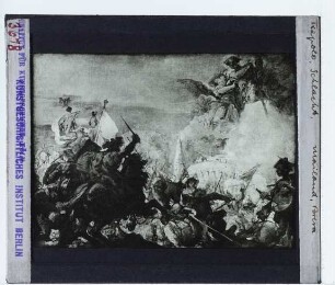 Tiepolo (Giandomenico), Die hl. Faustino und Giovita Verteidigen die Satdt Brescia im Kapf gegen die Mailänder (Mailand Brera)